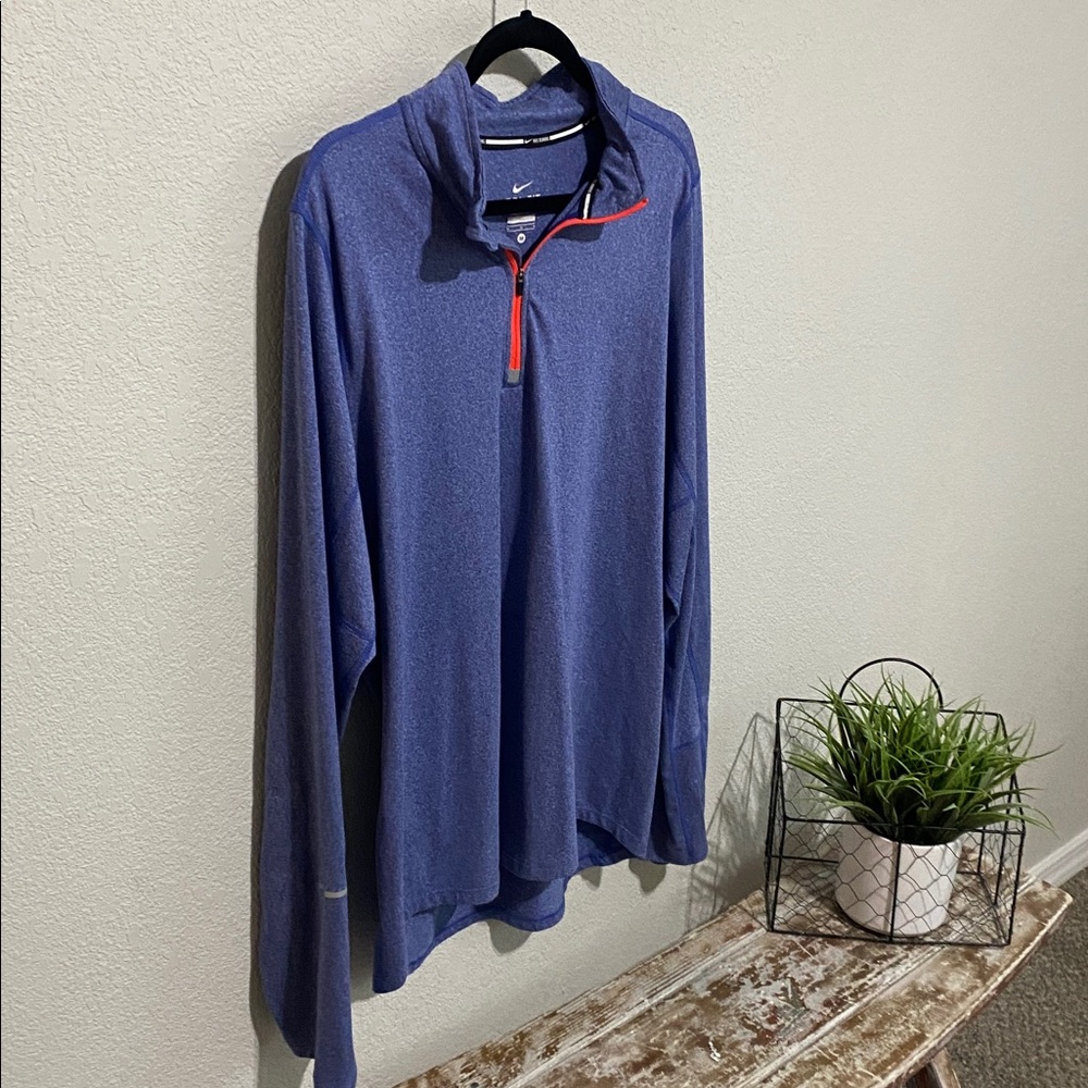 Nike running Dri-fit 3/4 zip front sz m. Great running shirt 🏃‍♀️